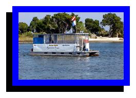 Aquamarines Boat out on the River
