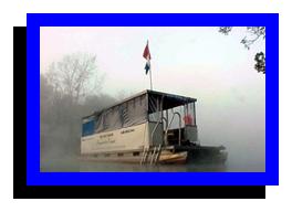 Aquamarines Boat on a Foggy Morning
